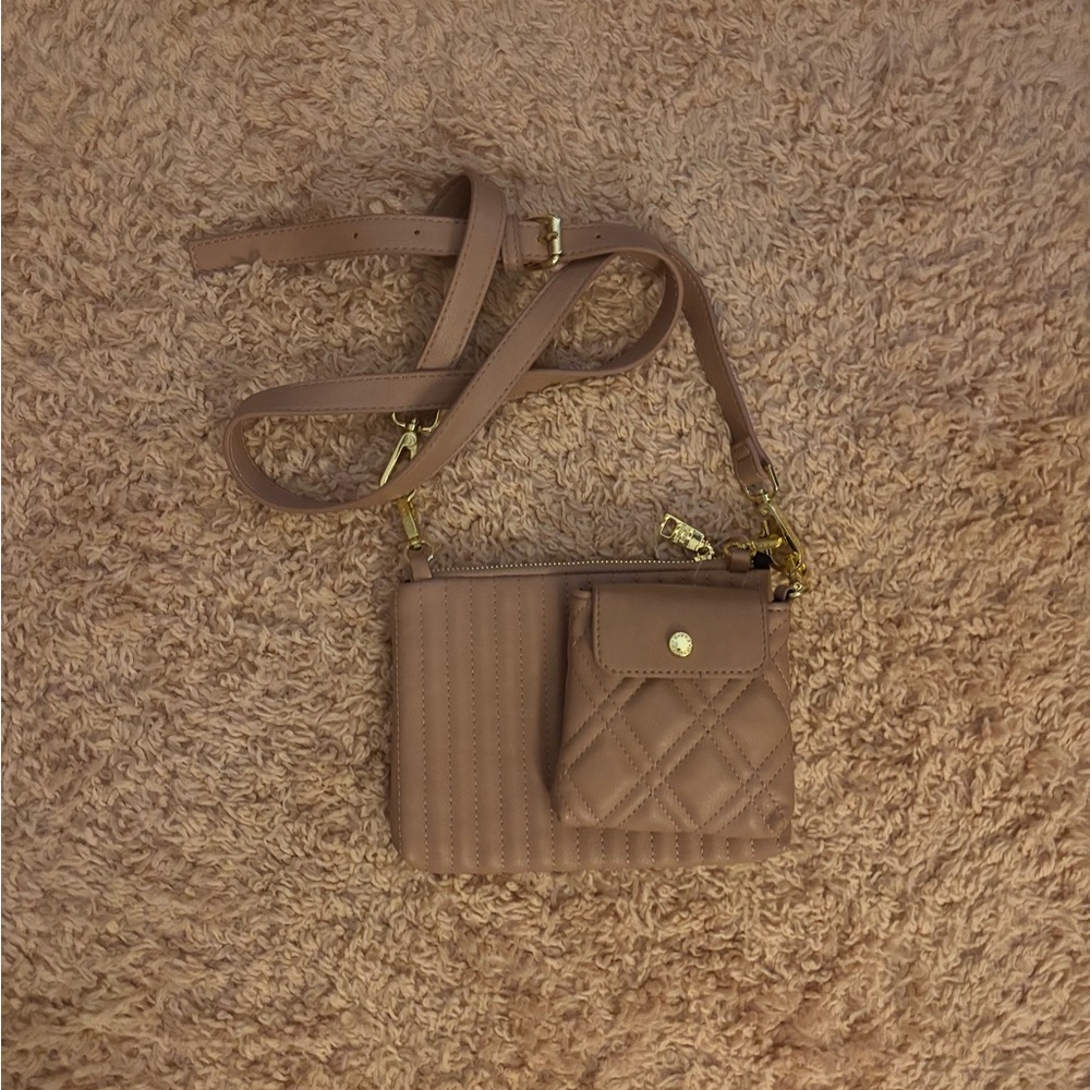 Elegant Pink Quilted Crossbody Bag